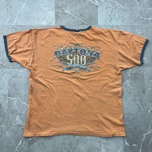 Y2K DAYTONA 500 GRAPHIC RINGER TEE MENS XL SHORT SLEEVE 2006 JIMMIE JOHNSON